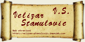Velizar Stanulović vizit kartica